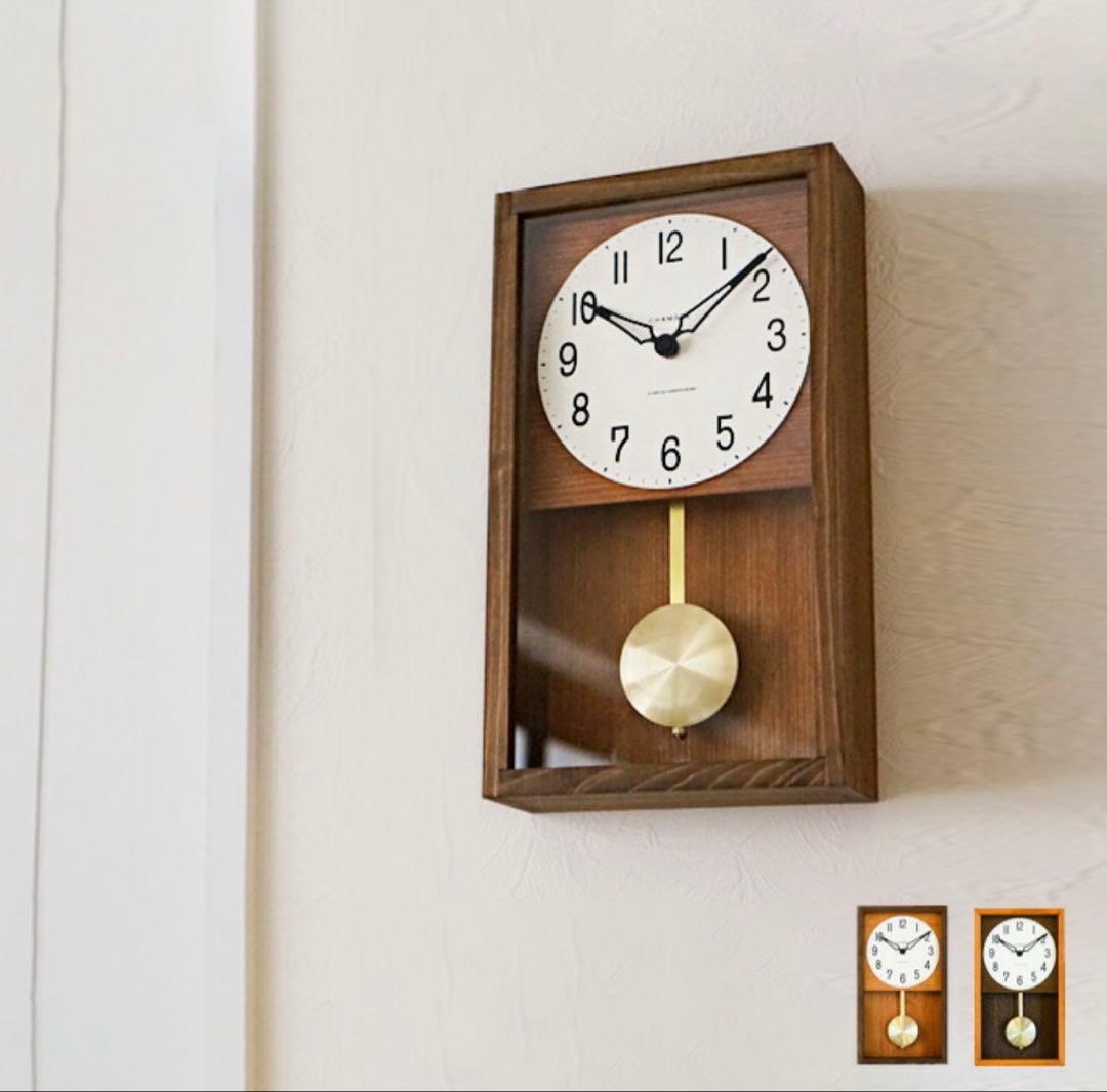 掛け時計 振り子時計 シャンブル ヒノキ ペンデュラムクロック