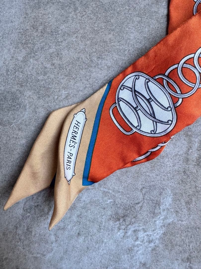 HERMÈS ツイリー　オレンジ　美品