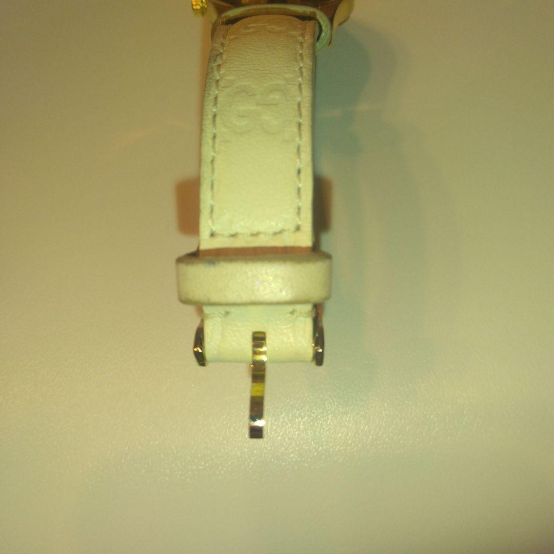 良品　GUCCI 126.5 Gタイムレス レディース腕時計 ホワイト ゴールド