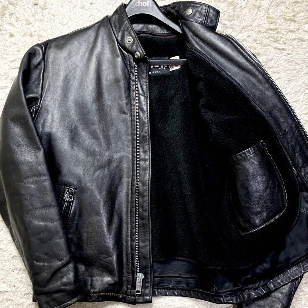 美品/2way/ライナー✨ショット シングルライダース レザージャケット 141