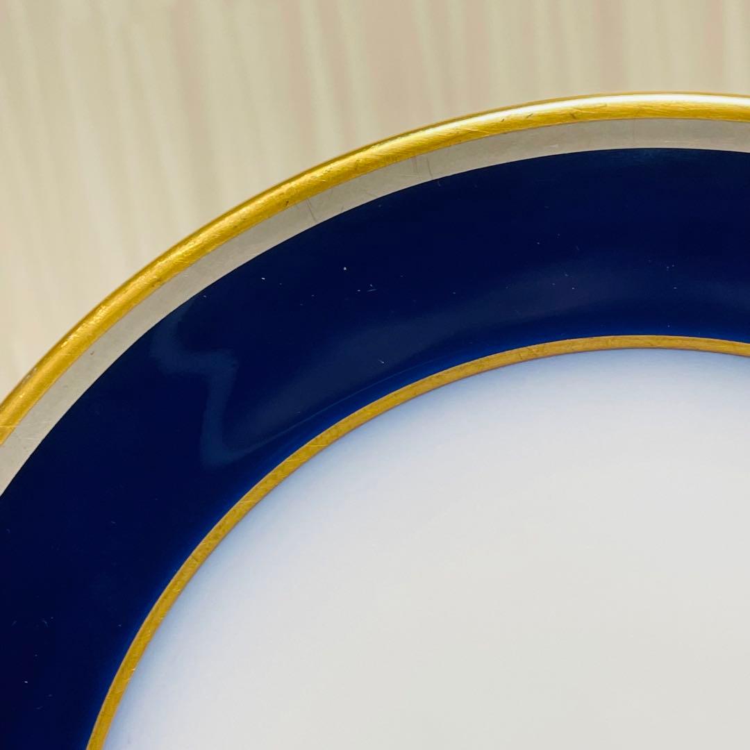 大倉陶園 OKURA 金彩 瑠璃 皿 プレート 4枚セット 直径16.7cm