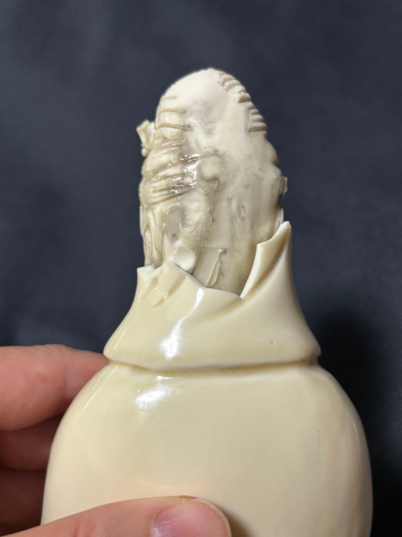 中国古美術　明の時代　徳化窯　白磁観音菩薩像 何朝宗　34cm