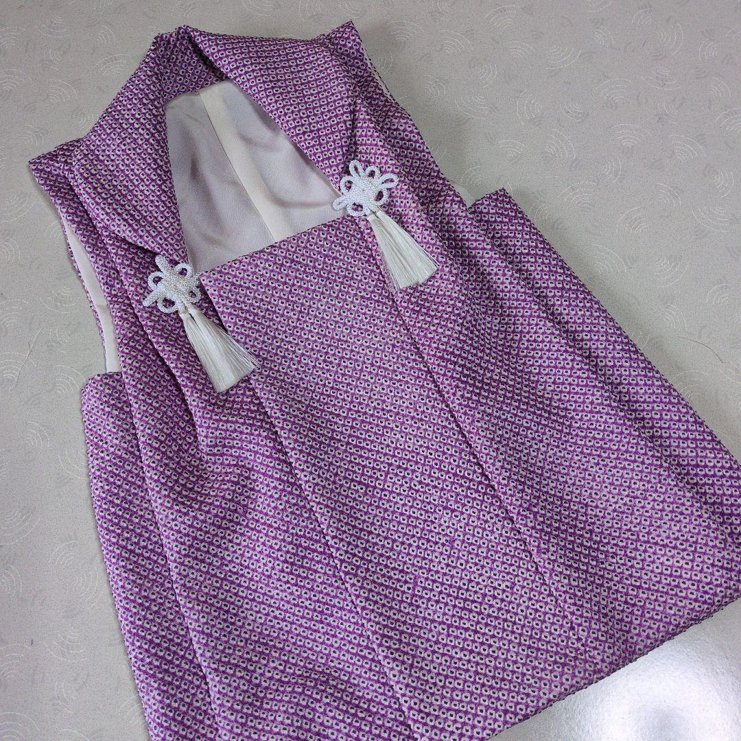 七五三３歳正絹総絞り藤色の被布（中綿無し）