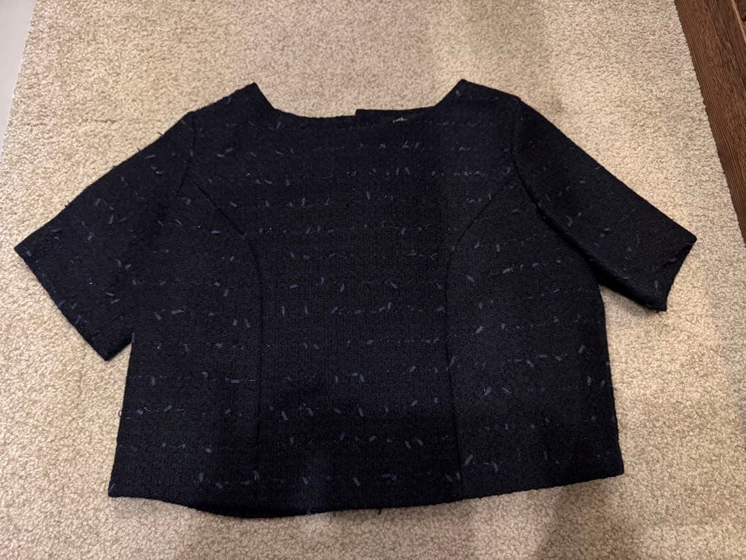 Pachman パハマン　ネイビー　ツイードブラウス トップス