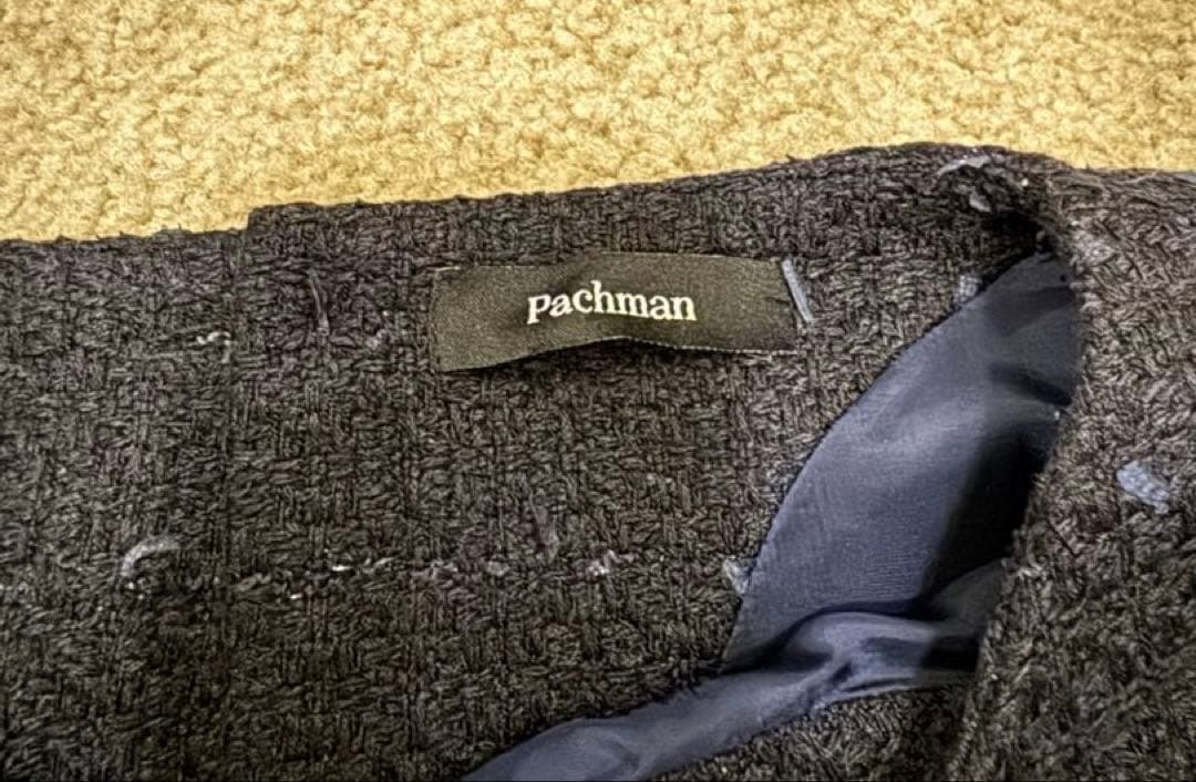 Pachman パハマン　ネイビー　ツイードブラウス トップス