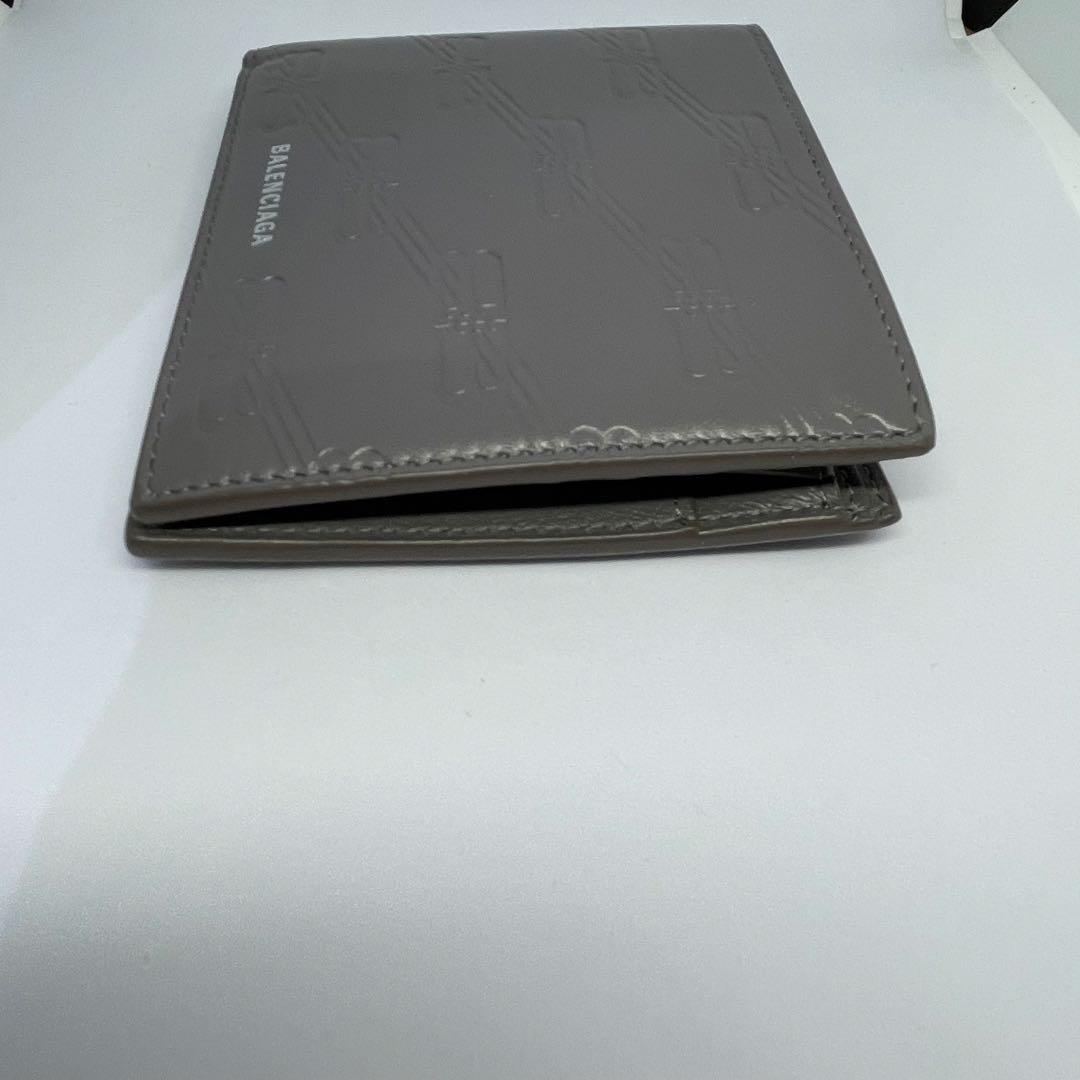 ♡良品 BALENCIAGA 二つ折り 財布　BB ロゴ　エンボス モノグラム