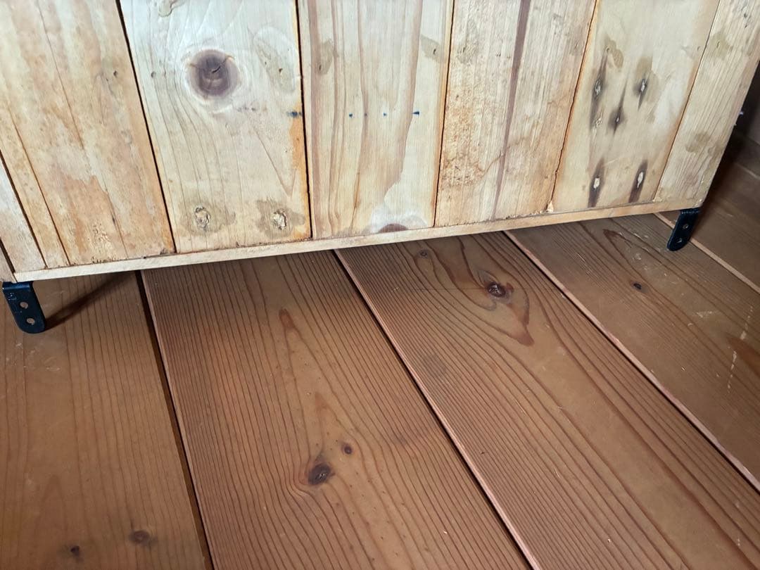 木製ラック 3段 引き出し付き ナチュラルウッド