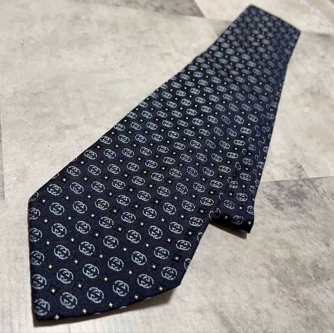 GUCCI ネクタイ ハイブランド GG柄 刺繍 光沢