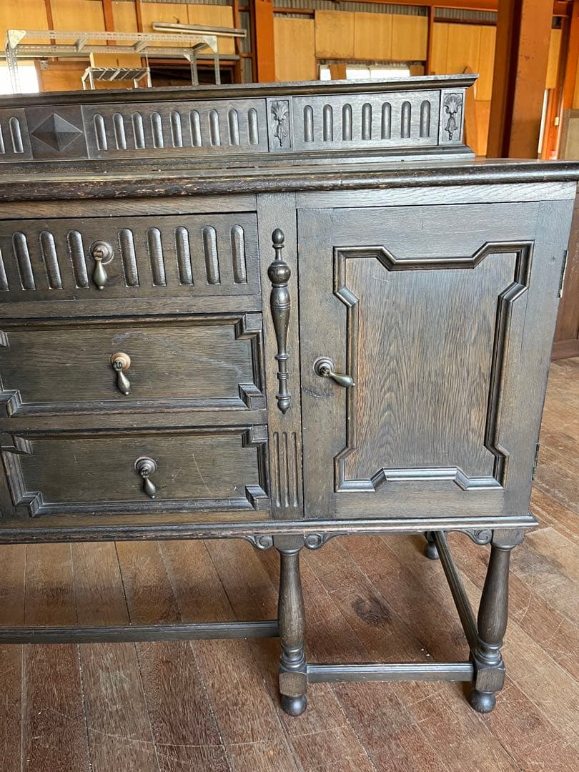 カウンター家具　レジ台　飾り棚ダークブラウン 木製 クラシックスタイル 収納家具