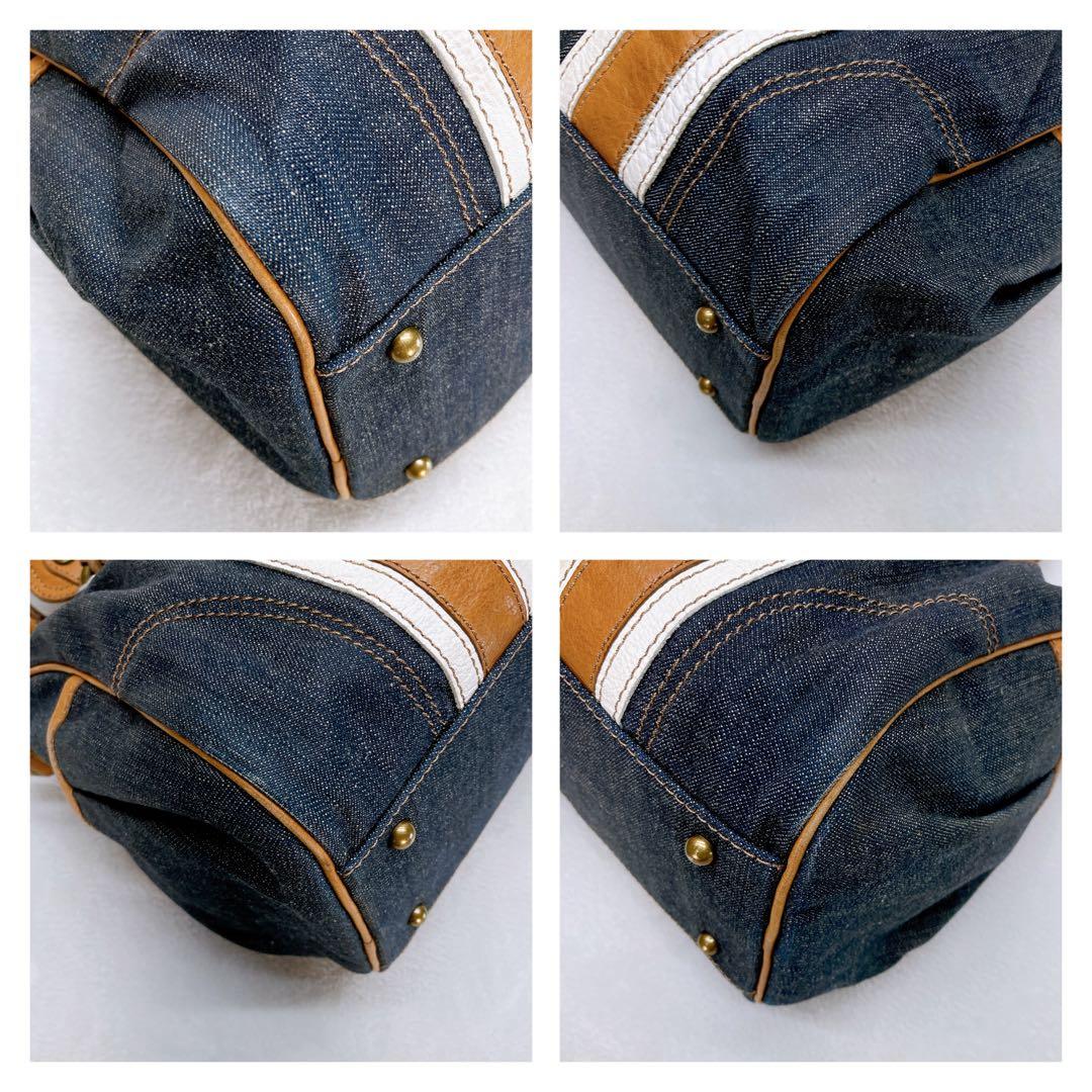 ✨激レア✨BURBERRY バーバリー 2wayミニボストン デニム ロゴ 金具