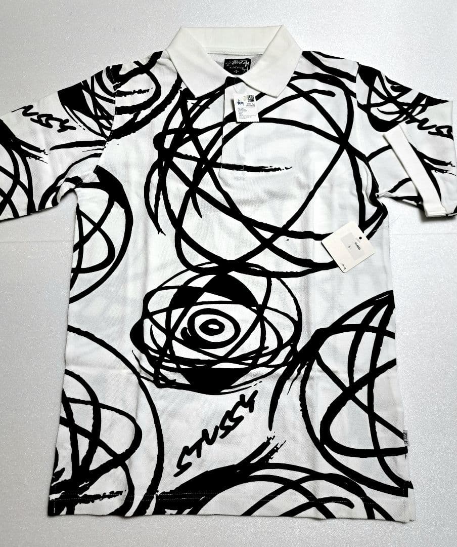 【ゴルフ・S新品 】Stüssy × FL アトミックリング ポロシャツ 白