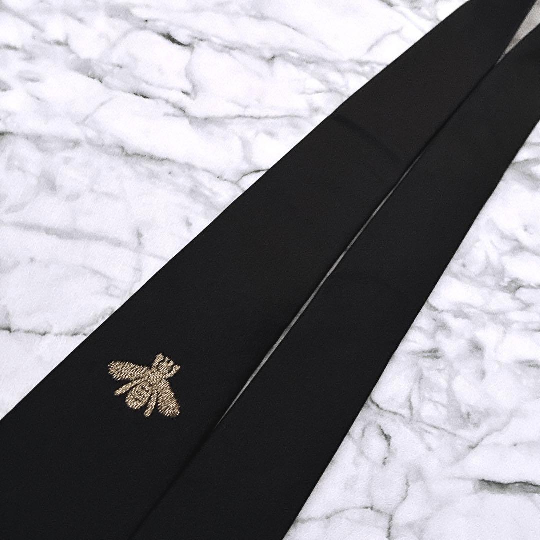 ✨未使用箱付き✨GUCCI 蜂　ビー　ソリッド　ブラック　ネクタイ