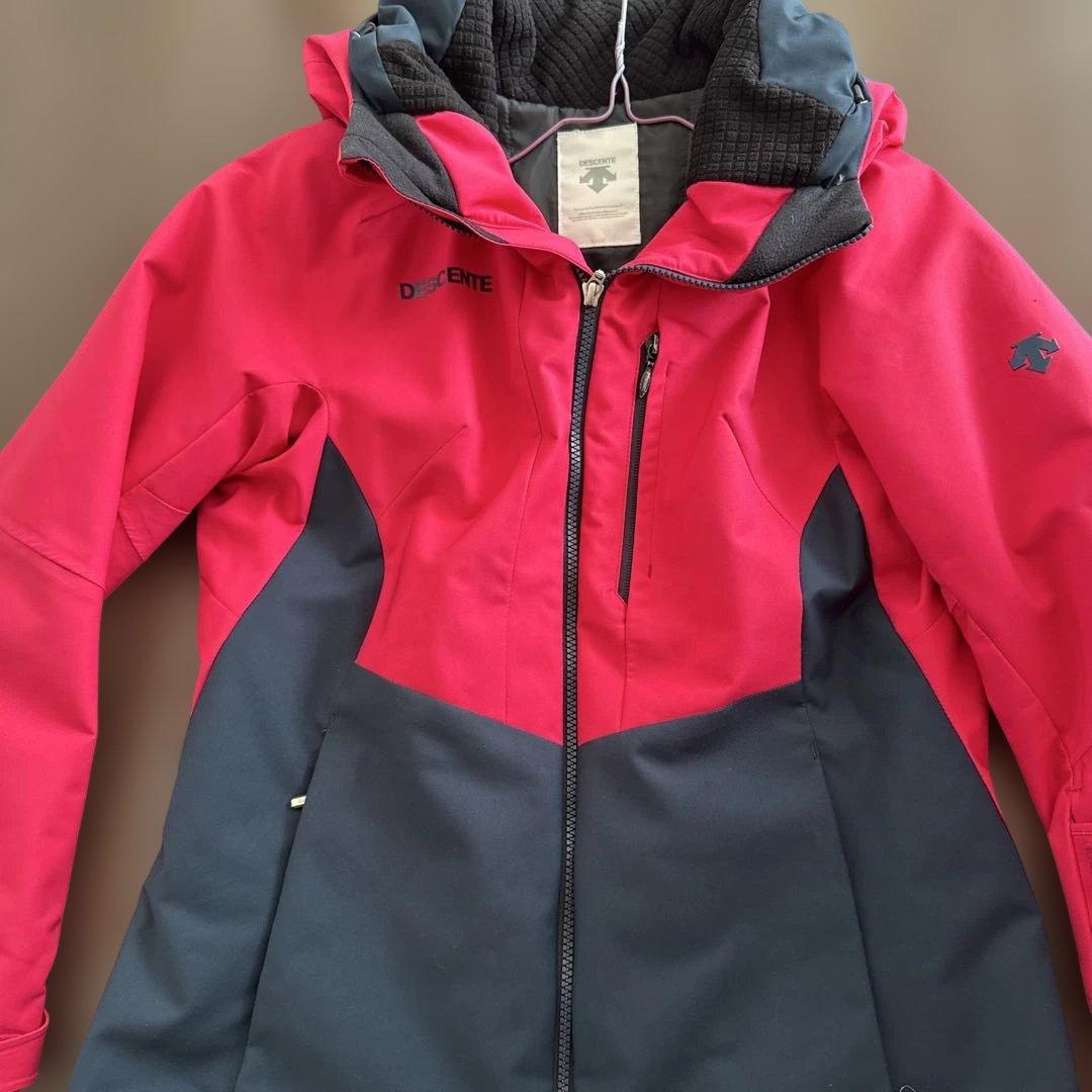 きのこデサント女性用スキーウェア ピンク/グレー
