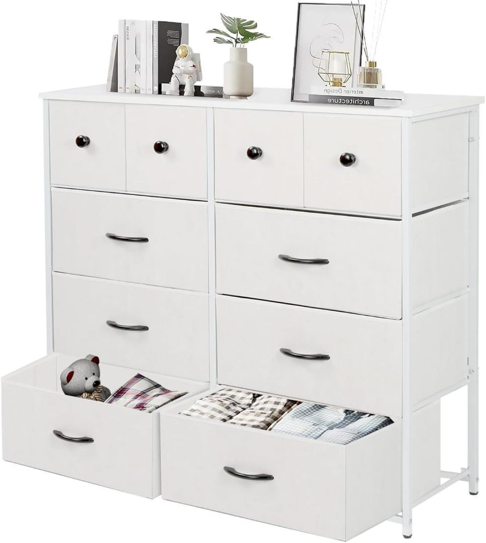 チェスト タンス 収納チェスト 引き出し不織布　ホワイト