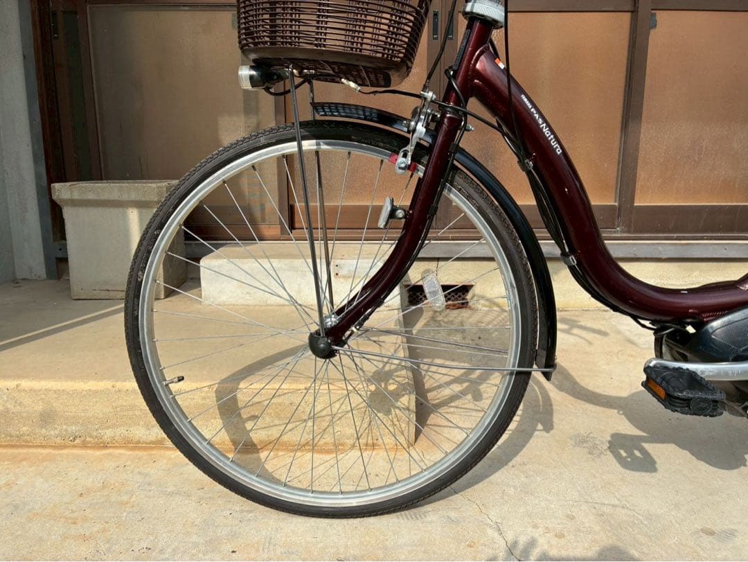 電動自転車　№8610 ヤマハ PASNatura 26インチ 茶