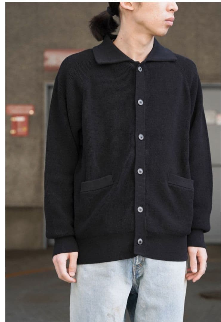 YOKO SAKAMOTO 　KNIT CARDIGAN BLACK