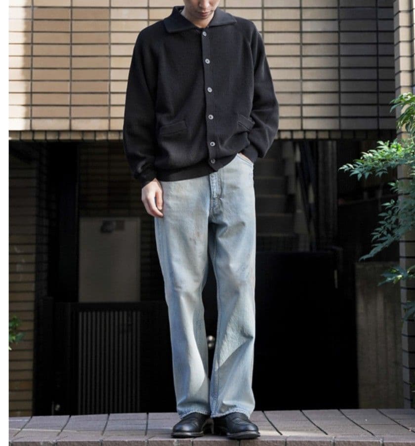 YOKO SAKAMOTO 　KNIT CARDIGAN BLACK