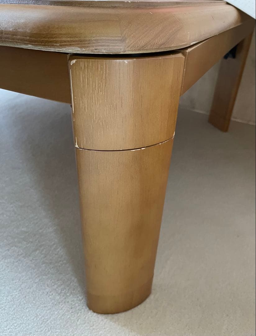 大型コタツテーブル / 150×90 / 木製 / 継ぎ脚付 / 折り畳み