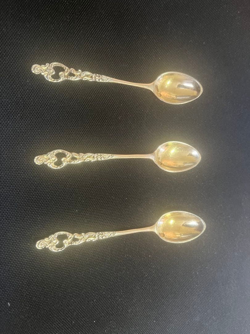 フランスアンティーク　コーヒースプーン　3本セット