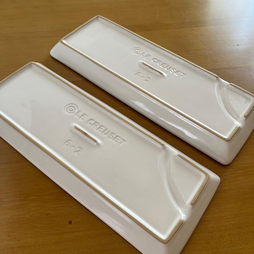 ル・クルーゼ角皿２枚セット