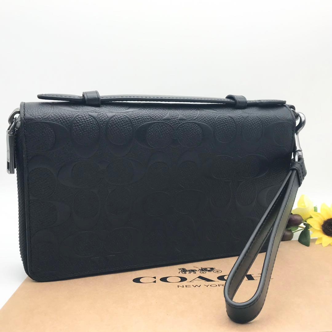 COACH 大人気！！ ダブルジップ トラベルオーガナイザー シグネチャー 新品