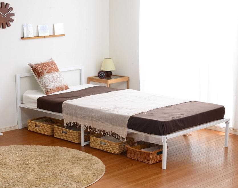 シンプルコンパクト！シングルパイプベッド（フレームのみ）