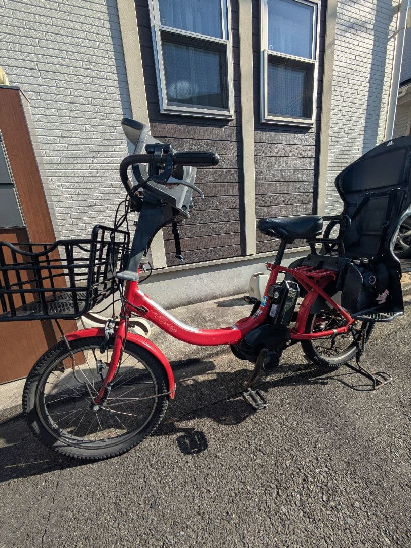 電動アシスト自転車　ヤマハ パスバビーアン20インチ 子供乗せ 赤色