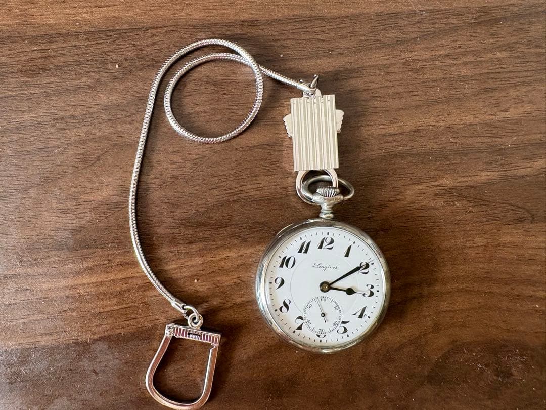 静*雪様 Longines ロンジン 懐中時計　シルバー　昭和初期　不動品