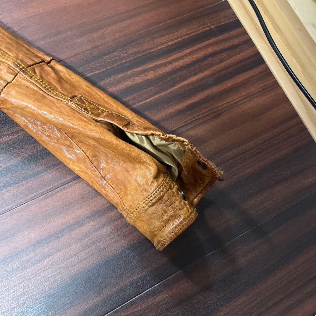 DIESEL ブラウン レザージャケット Sサイズ