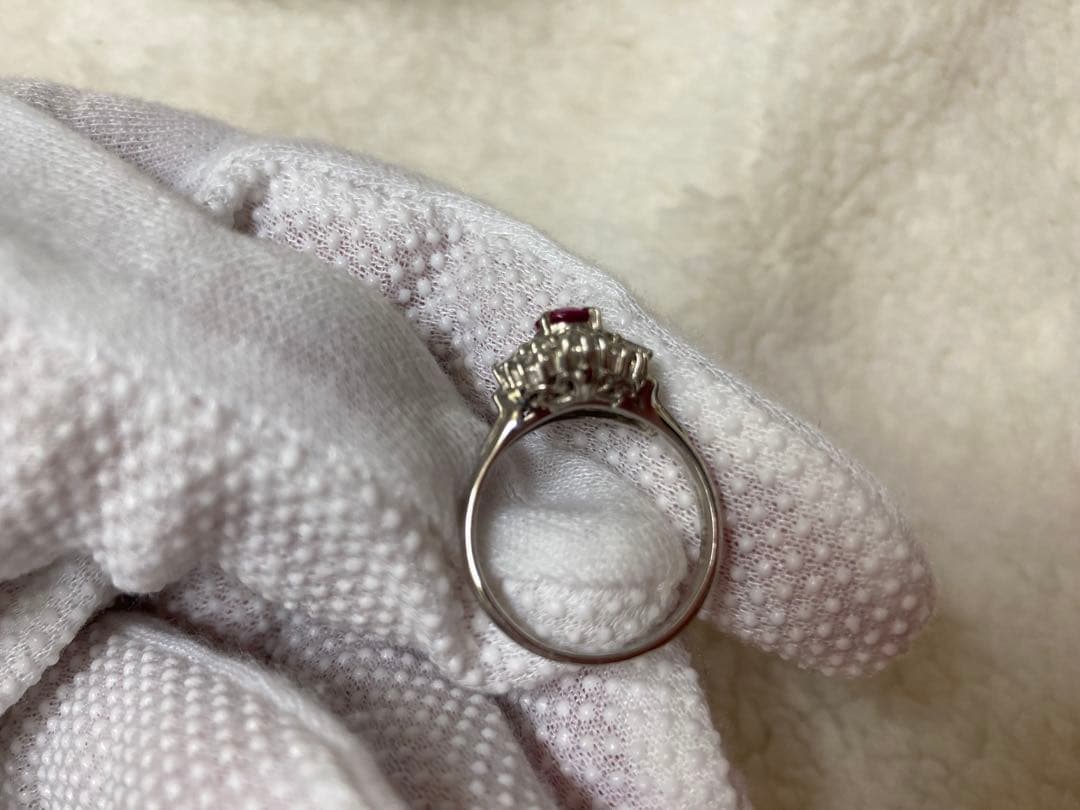 本日2/10最終価格100,000円天然ルビーメレダイヤリング12号再査定済み！