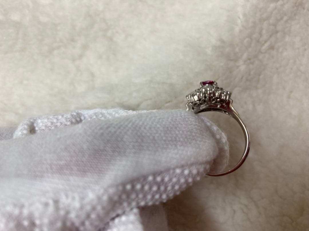 本日2/10最終価格100,000円天然ルビーメレダイヤリング12号再査定済み！