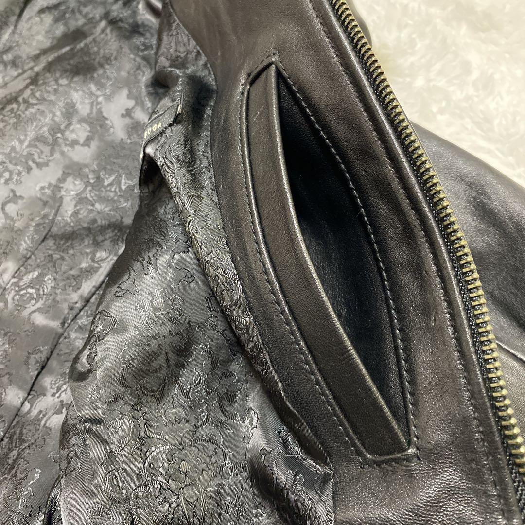 AGEHA　ゴスタールジフーガ 馬革 レザー シングルライダースジャケット