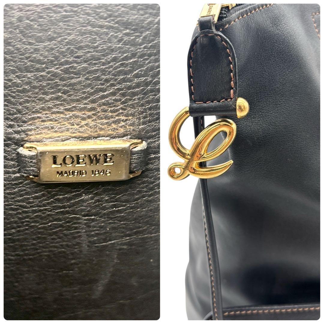 LOEWE アントン リュックサック ポーチ付き ゴールド金具
