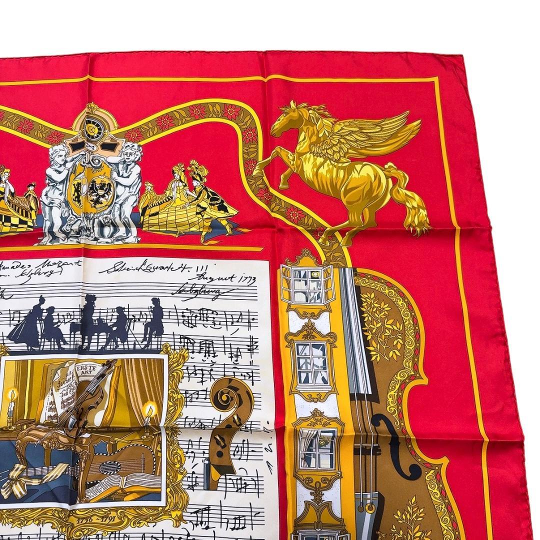 ◇エルメス◇シルク/スカーフ/カレ90/バイオリン/ザルツブルクにて/タグ付き