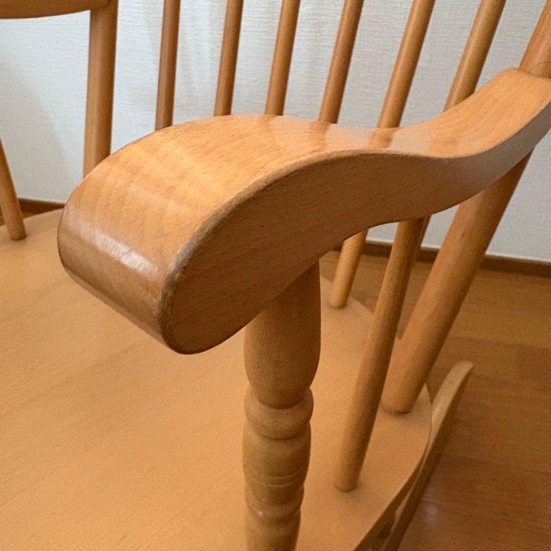 マスターさま商談中　木製ロッキングチェア ナチュラル　飛騨の家具　引取限定　目黒