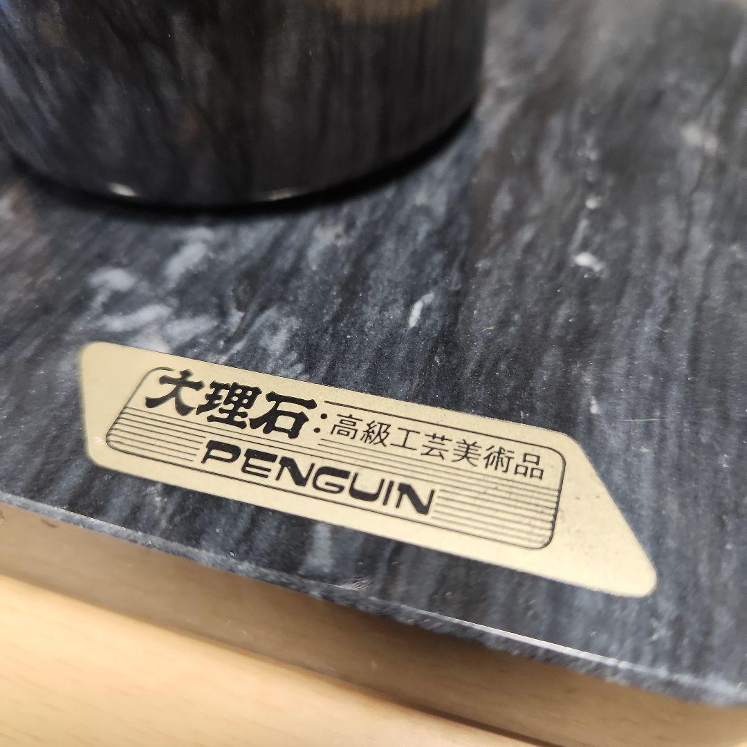 未使用 ペンギン 最高級 工芸美術品 大理石 灰皿 ライター 等 喫煙具セット