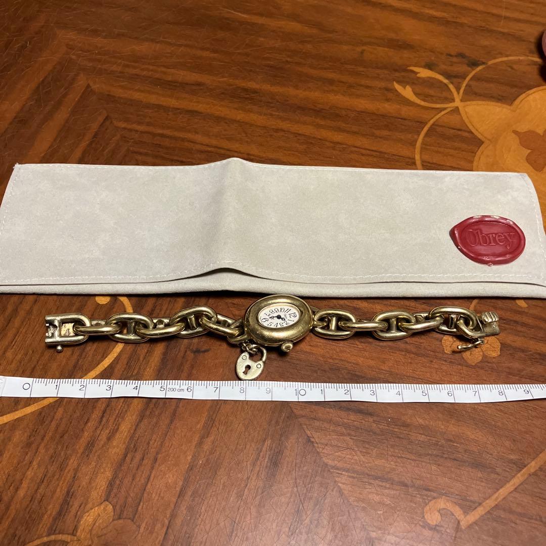 フランス製 オブレイObrey腕時計 金色ベルメイユ&チャーム付き