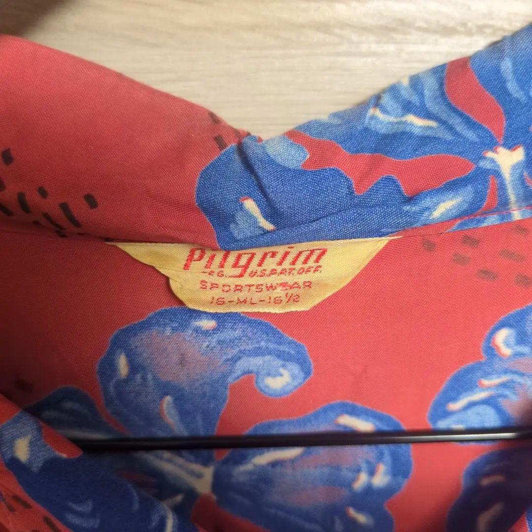40s 50s Pilgrim レーヨン ハワイアンシャツ アロハ ロカビリー