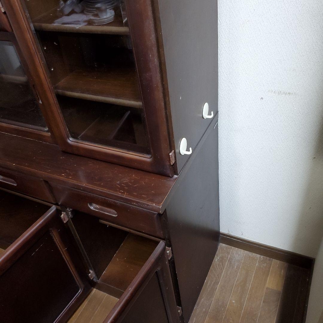 カリモク Karimoku 木製食器棚 ダークブラウン 大型キッチンボード高級