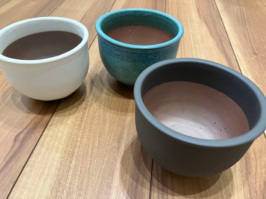 新品!!3個セット 伝市鉢 4号 黒化粧 (アガベ パキポディウム 塊根 作家鉢