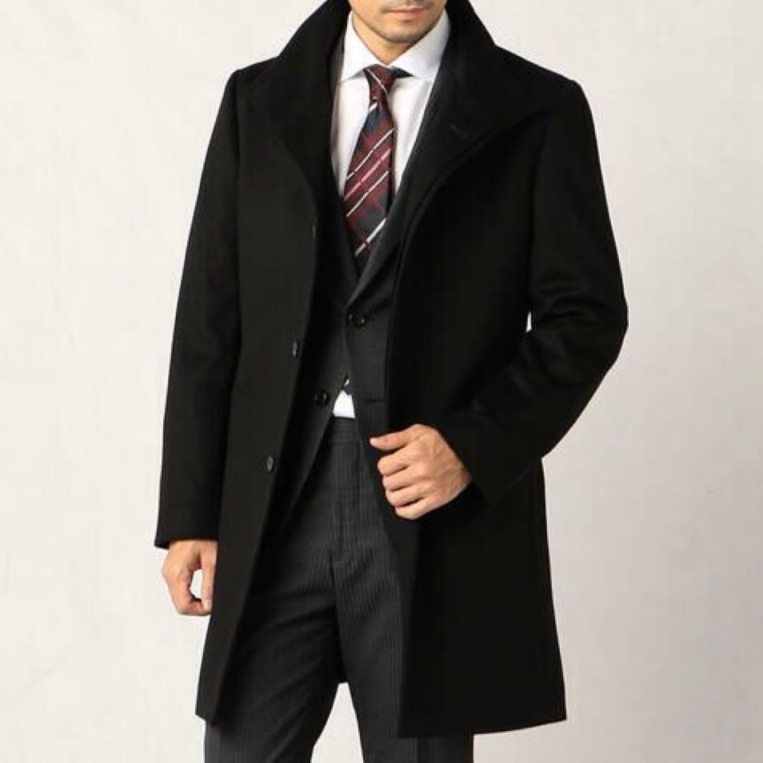 極美品 2022コムサメン カシミヤ ウール イタリアンカラーコート