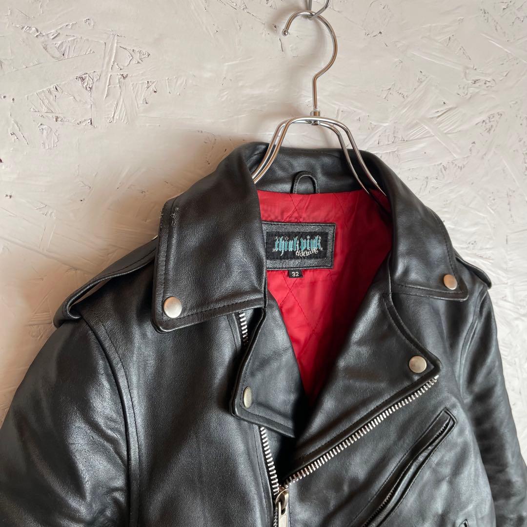 古着Vintage『THINK PINK』本革ダブルライダースレザージャケット
