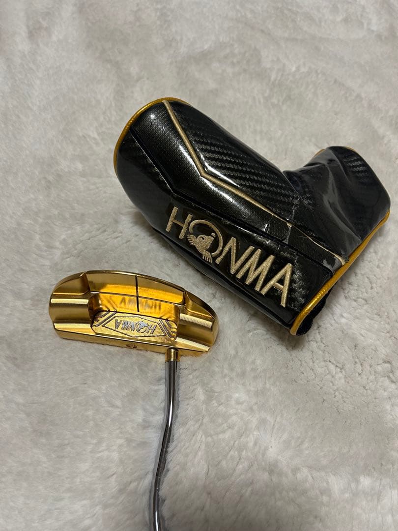 HONMA 金パター ヘッドカバー付き