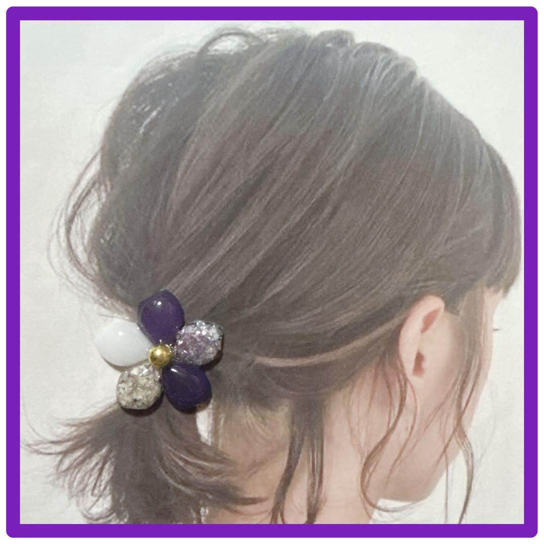 No 891 ⌘ 大人可愛いレジンヘアゴム ⌘ ♪(๑ᴖ◡ᴖ๑)♪