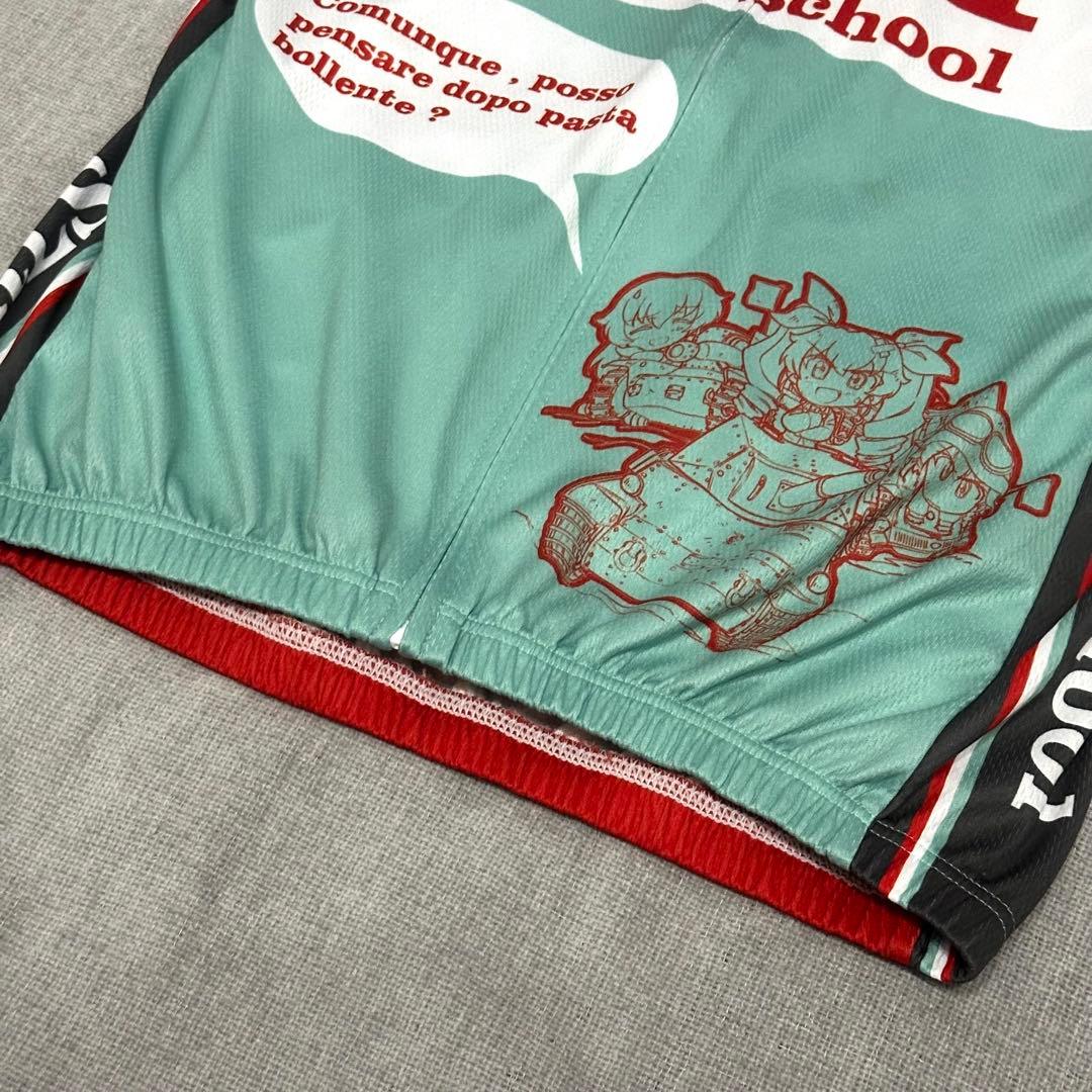 サイクルジャージ アンツィオ高校ガールズ&パンツァー 半袖シャツ WAVEONE