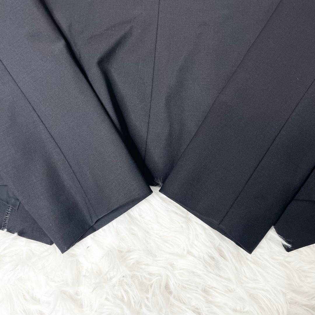 【美品】theory luxe DONNE パンツスーツ ノーカラー 紺無地 S