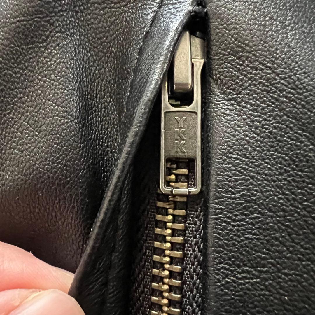 Helmand 高級フード付きブラックレザージャケットラムレザーアシメントリー