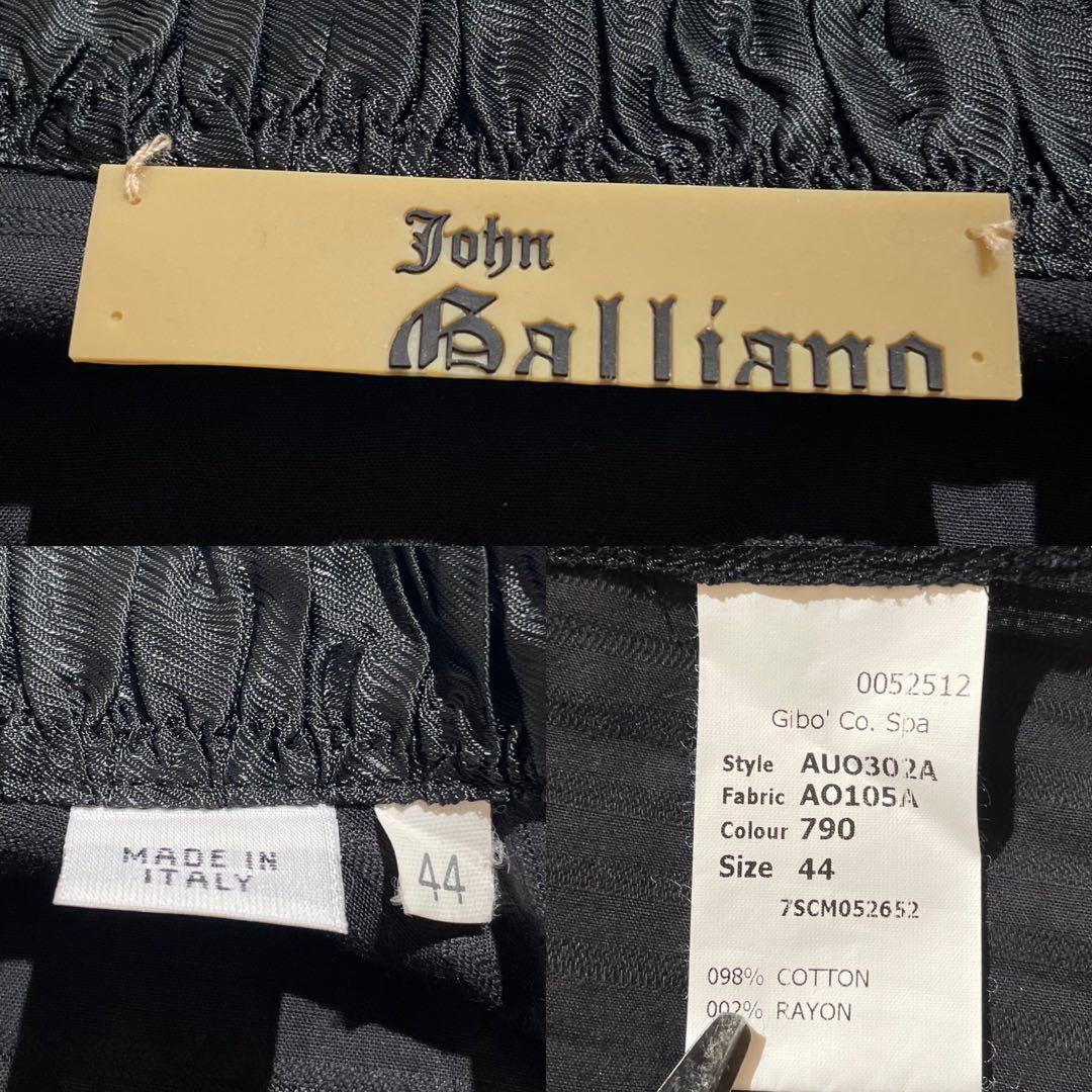 入手困難✨ ジョンガリアーノ レース生地 ブラック カットソー フォーマル 黒色