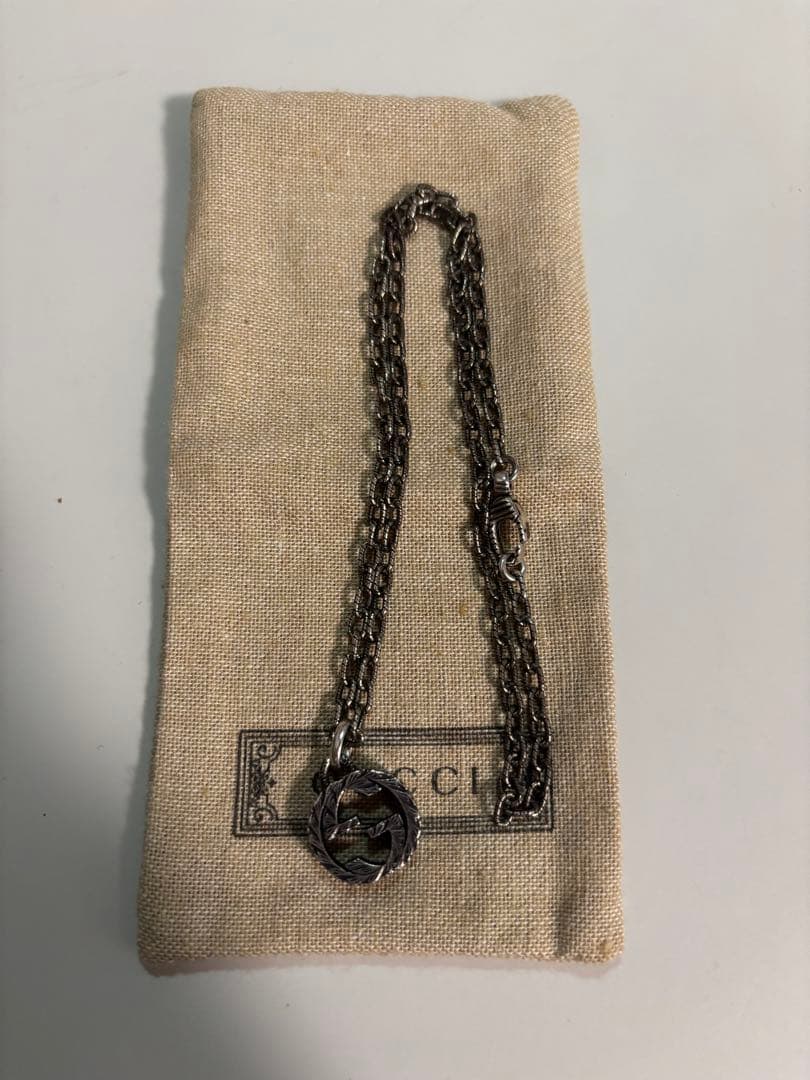 グッチ インターロッキング　ペンダント ネックレス　全長45cm 当日発送‼️