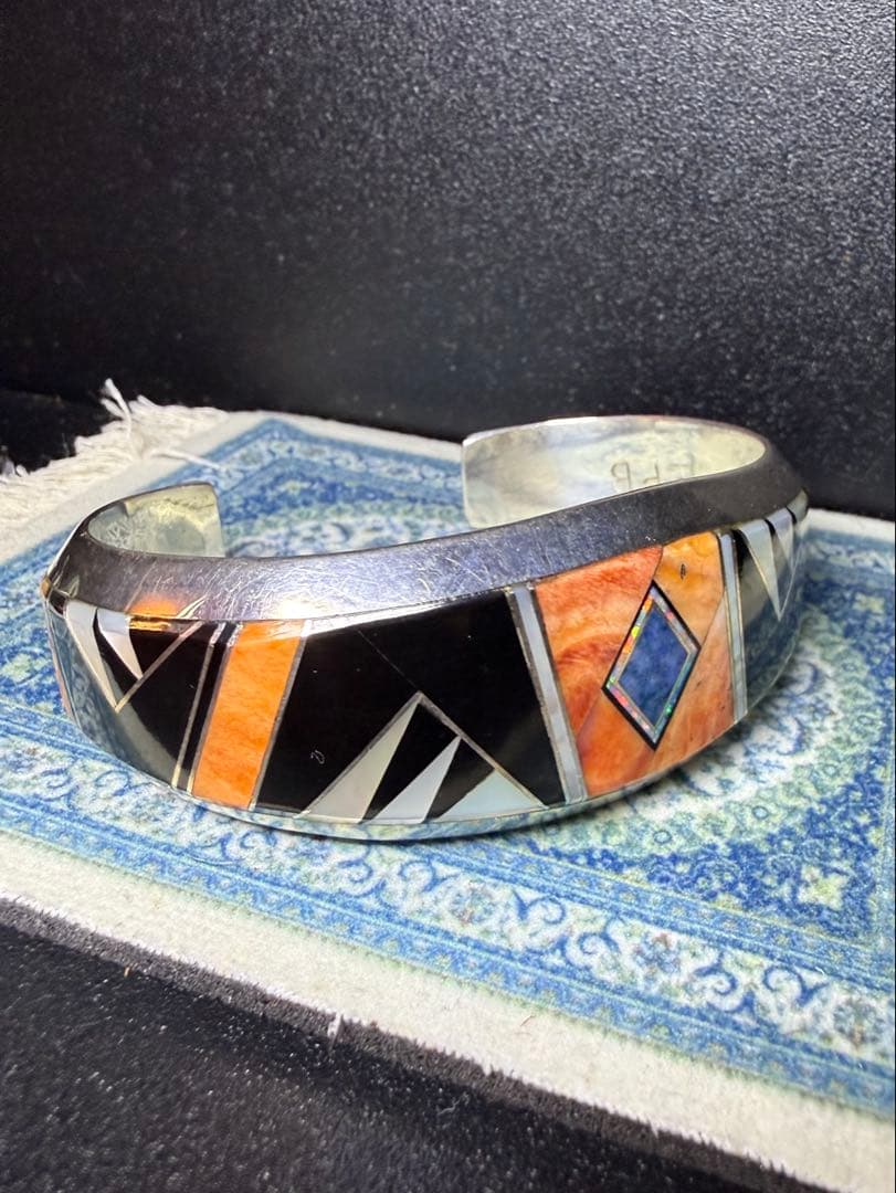 EPB インレイバングル　エドワード&パトリシアビセンティ　インディアンジュエリ